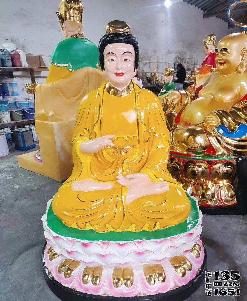 寺廟景區玻璃鋼樹脂彩繪蠶神娘娘雕塑 寺廟景區玻璃鋼樹脂彩繪蠶神娘娘雕塑